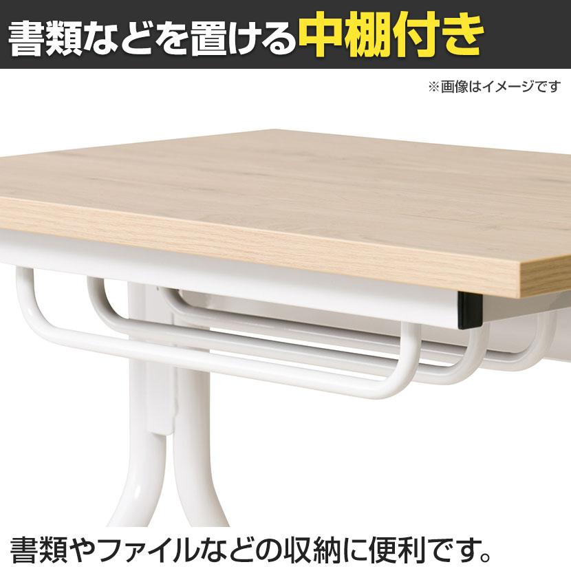 抗菌加工 抗ウィルスフォールディングテーブル 天板跳ね上げ/幕板付き 静音キャスター仕様 幅650×奥行450×高さ720mm AHM-JM6545VH SIAA | 弘益 | 03