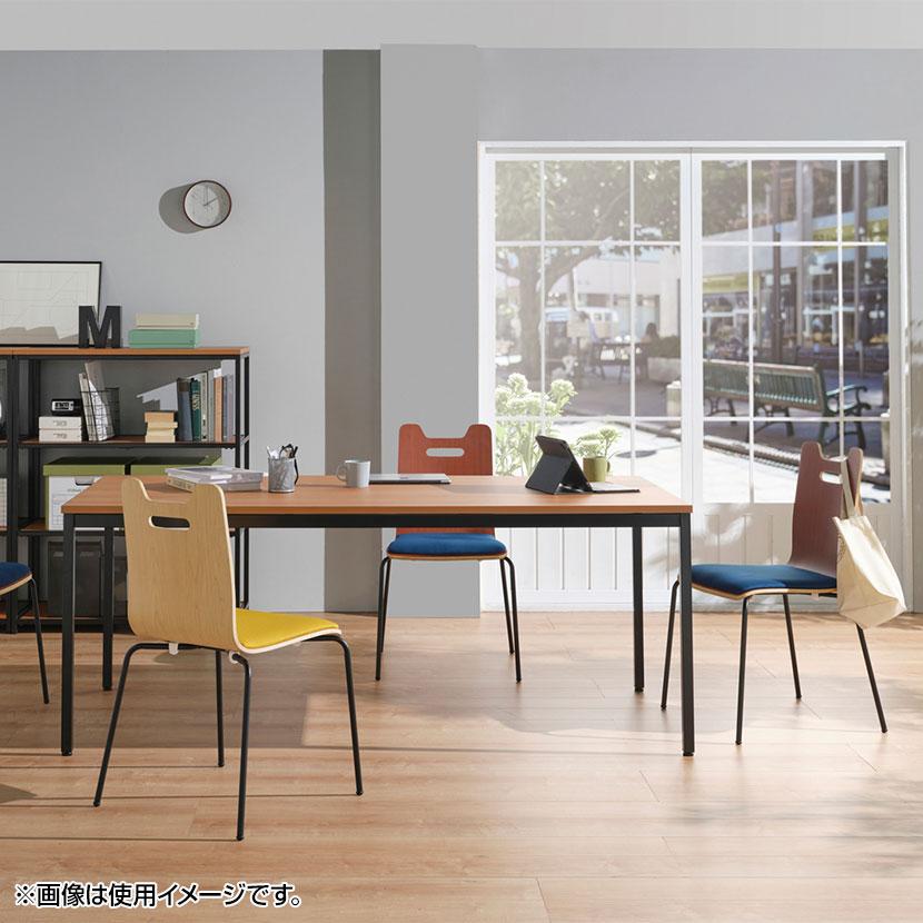 4脚セット ミーティングチェア 本体:成形合板 座面:パッド付 ファブリック メッキ脚仕様 幅505×奥行505×座面高460mm | 弘益 | 03