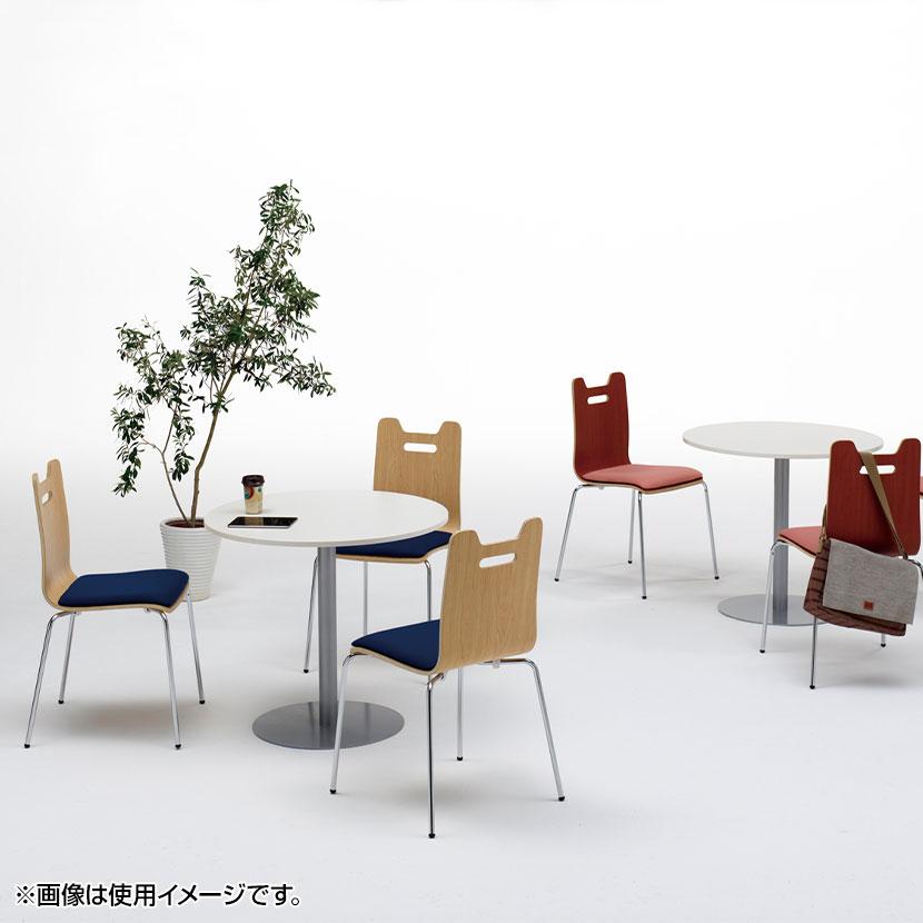 4脚セット ミーティングチェア 本体:成形合板 座面:パッド付 耐次亜塩素酸・アルコール 抗菌 防炎張地 メッキ脚仕様 幅505×奥行505×座面高460mm | 弘益 | 04