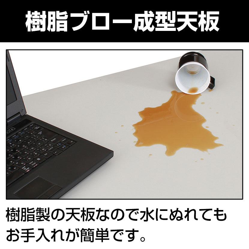 折りたたみテーブル ブロー成型 樹脂製天板 楽々スタッキング 幅1800×奥行600×高さ700mmの画像