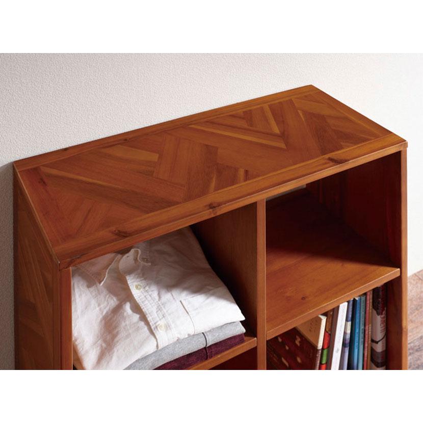 弘益 ヘント オープンラック ディスプレイ 見せる収納 寄木細工 天然木