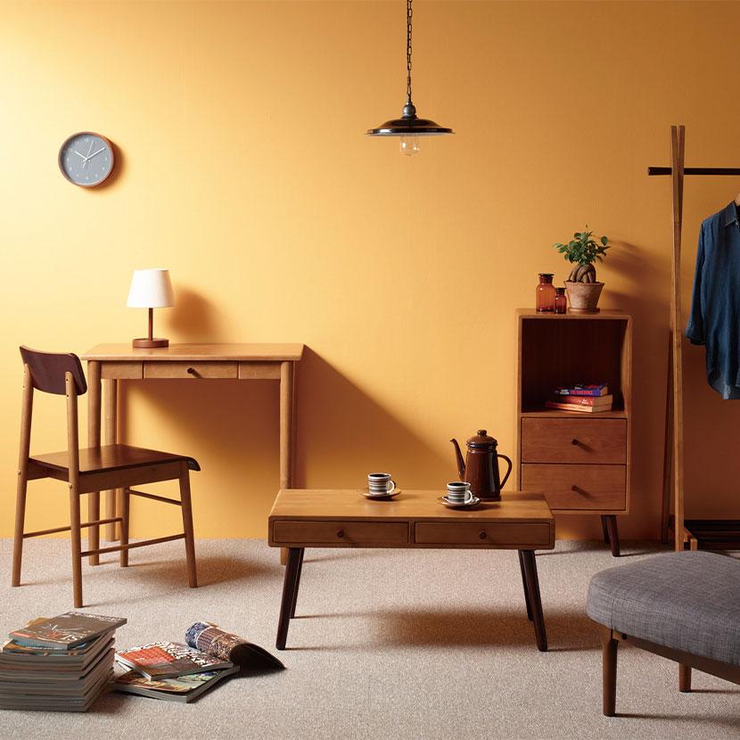 弘益 ココアシリーズ ココアチェスト 収納 天然木 北欧風 幅400×奥行