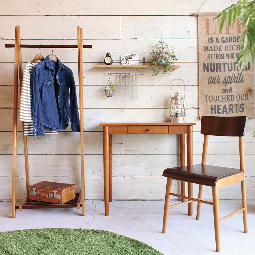 ココアシリーズ ココアデスク ワークデスク 天然木 北欧風 幅750×奥行450×高さ720mm | 弘益 | 02