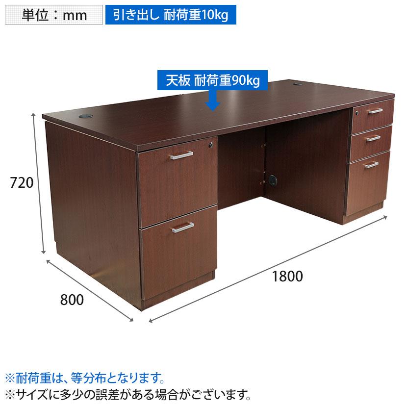 Comai 役員用両袖デスク 社長机 役員用デスク カギ(引出オール Comai 役員用両袖デスク 社長机 役員用デスク カギ(引出オール