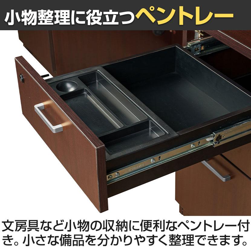 役員用両袖デスク 社長机 役員用デスク カギ(引出オールロック) 幅1800×奥行800×高さ720mm_5