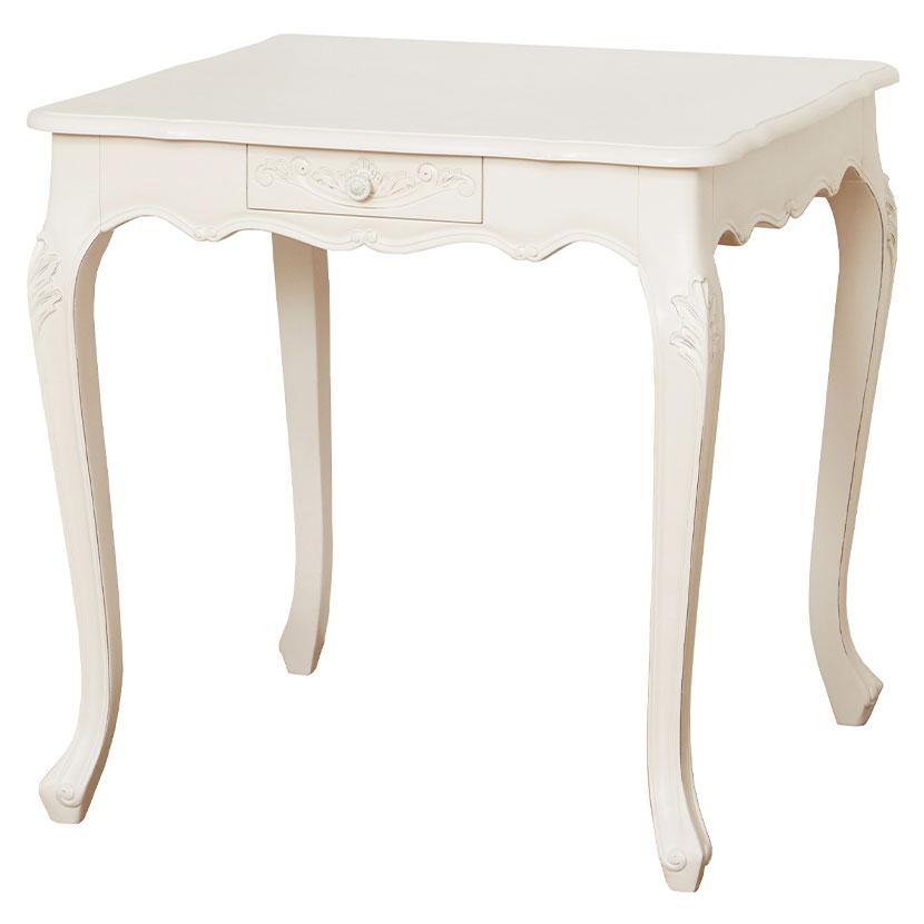 ダイニングテーブル 2人用 猫脚 手彫り 引出収納 マホガニー 幅750×奥行750×高さ730mm | クロシオ | 15