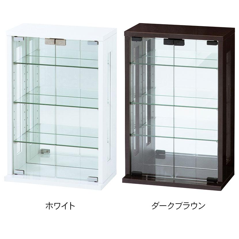 卓上コレクションケース 縦型 ディスプレイ コンパクト 収納 ガラスケース コレクションラック 裏面鏡張り 幅400×奥行230×高さ600mm | クロシオ | 01