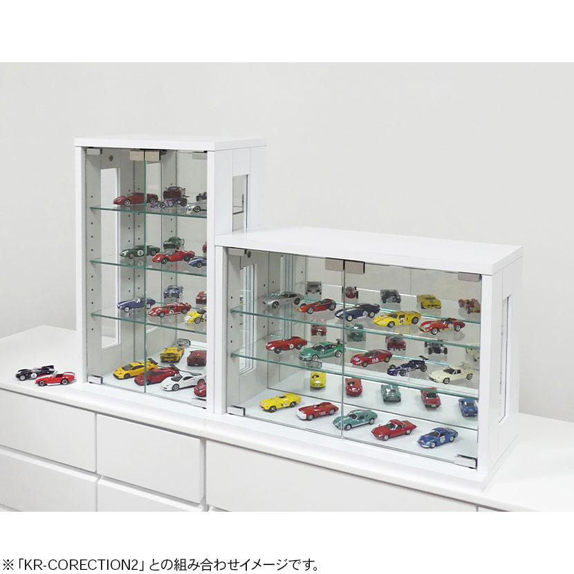 卓上コレクションケース 縦型 ディスプレイ コンパクト 収納 ガラスケース コレクションラック 裏面鏡張り 幅400×奥行230×高さ600mm | クロシオ | 03