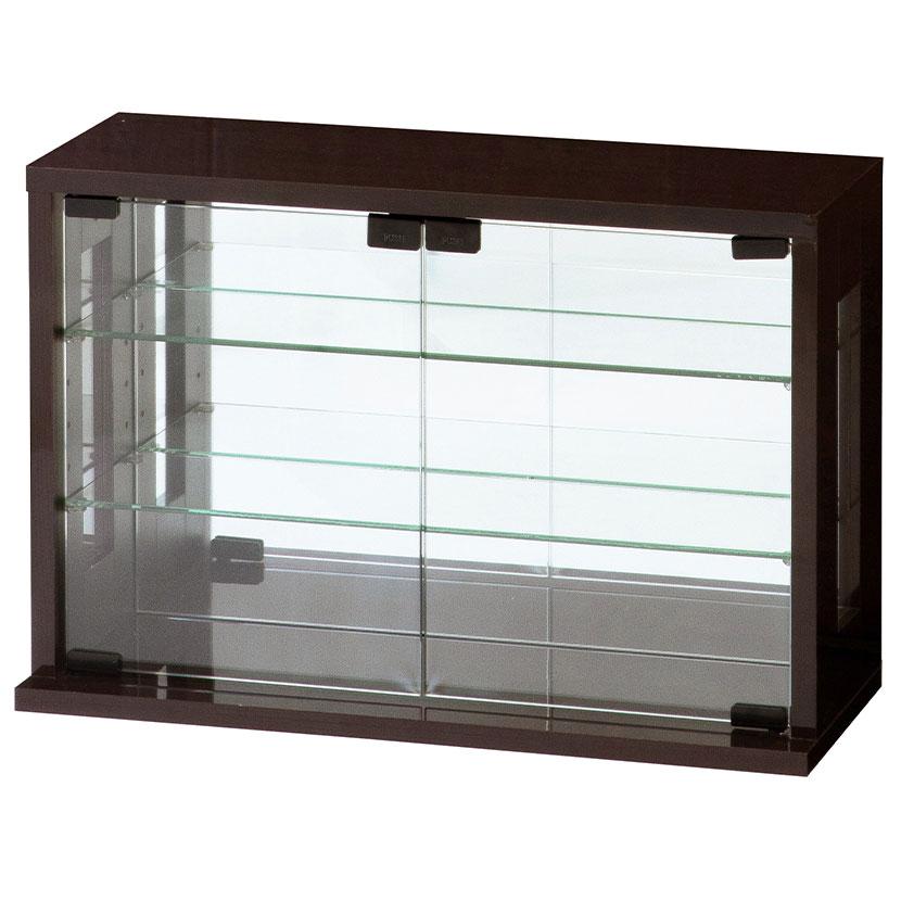 卓上コレクションケース 横型 ディスプレイ コンパクト 収納 ガラスケース コレクションラック 裏面鏡張り 幅600×奥行230×高さ400mm | クロシオ | 08