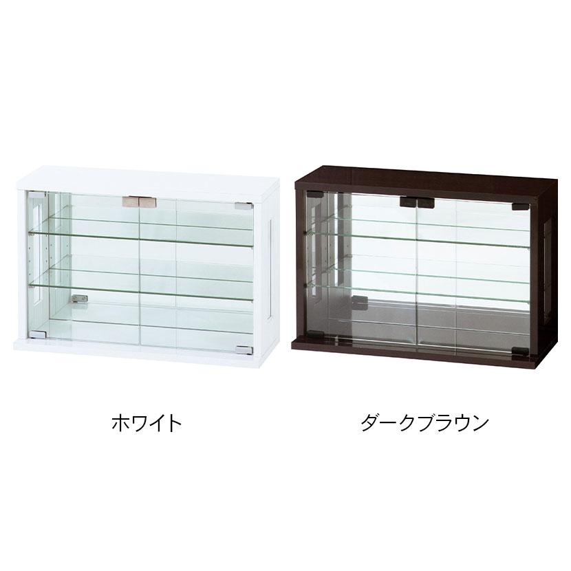 卓上コレクションケース 横型 ディスプレイ コンパクト 収納 ガラスケース コレクションラック 裏面鏡張り 幅600×奥行230×高さ400mm | クロシオ | 01