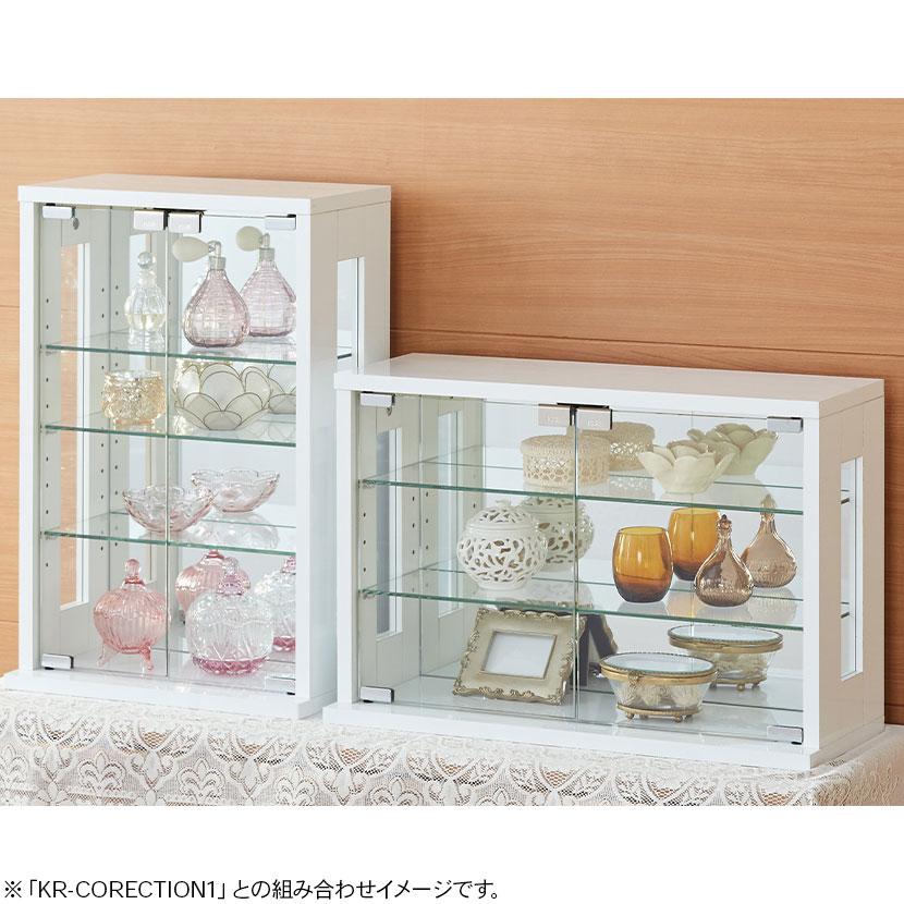 卓上コレクションケース 横型 ディスプレイ コンパクト 収納 ガラスケース コレクションラック 裏面鏡張り 幅600×奥行230×高さ400mm | クロシオ | 02