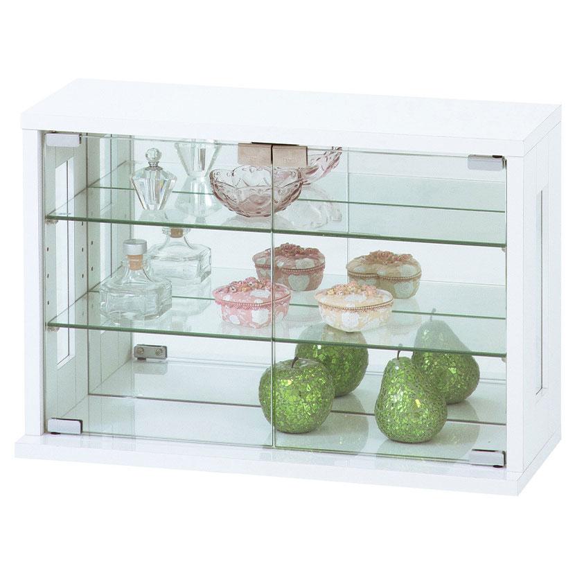 卓上コレクションケース 横型 ディスプレイ コンパクト 収納 ガラスケース コレクションラック 裏面鏡張り 幅600×奥行230×高さ400mm | クロシオ | 06