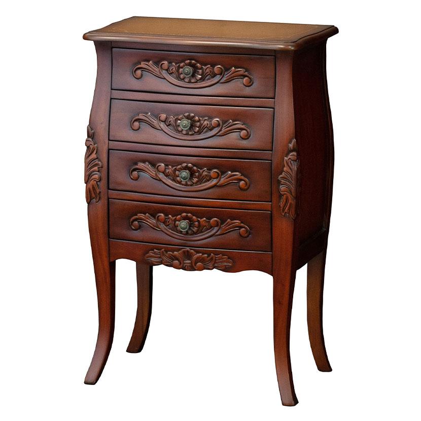 コモ チェスト4D 高級木材 マホガニー 職人手彫り 幅550×奥行350×高さ860mm | クロシオ | 09