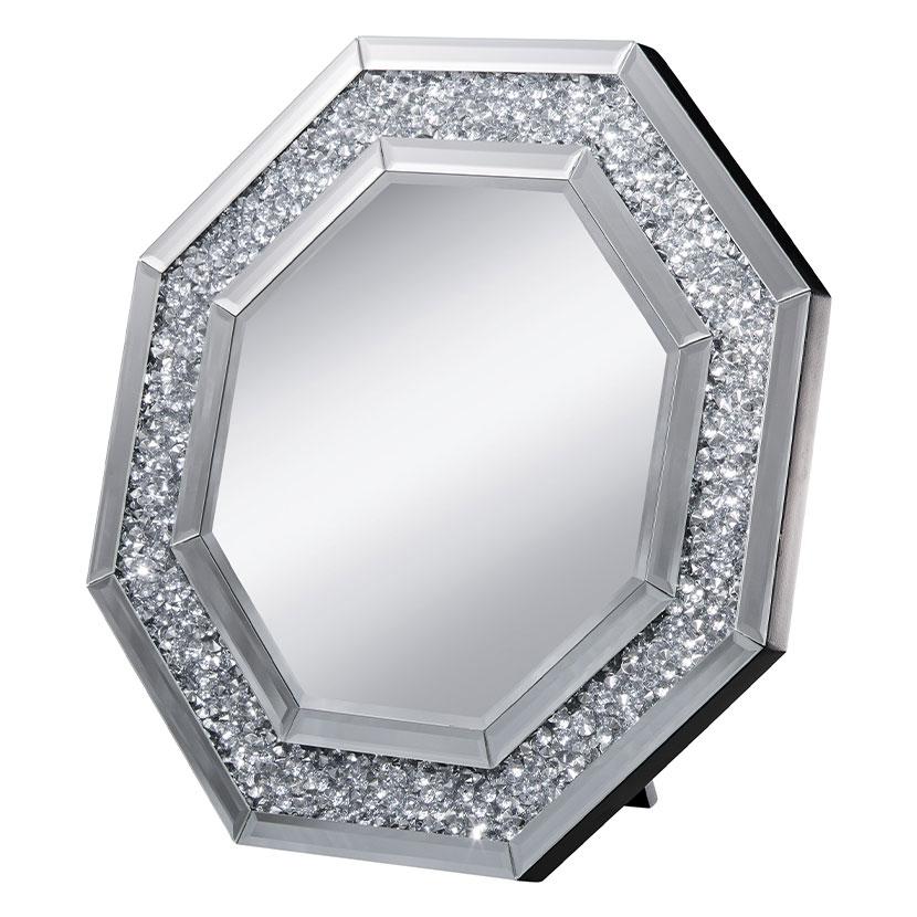 クロシオ 八角ミラー ダイヤ 卓上ミラー 壁掛け 八角形 置き鏡 姿見