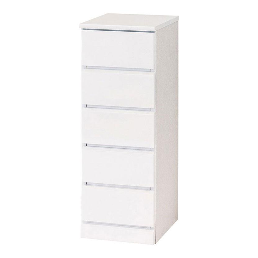 スリムチェスト 隙間収納 5段 レール式 幅305×奥行400×高さ850mm | クロシオ