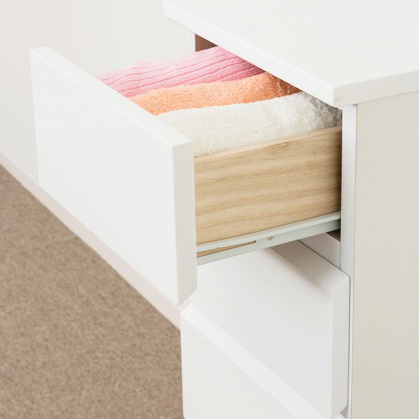 スリムチェスト 隙間収納 7段 レール式 幅305×奥行400×高さ1155mm | クロシオ | 02