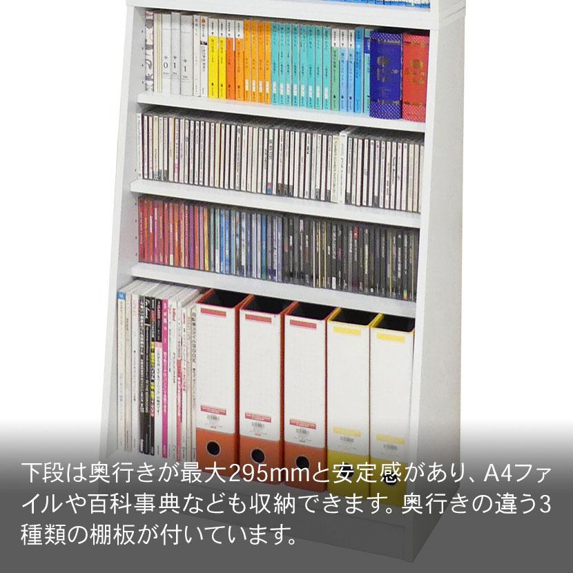 ホームシェルフ 大容量 薄型&深型 可動棚 連結 独立可能 本棚 幅600×奥行170~295×高さ1800mm | クロシオ | 03