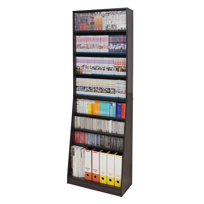 ホームシェルフ 大容量 薄型&深型 可動棚 連結 独立可能 本棚 幅600×奥行170~295×高さ1800mm | クロシオ | 07