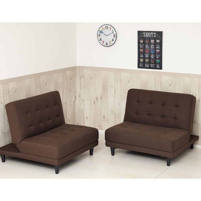 2人掛けソファ ソファベッド リクライニング 幅880×奥行900×高さ750mm | クロシオ | 12