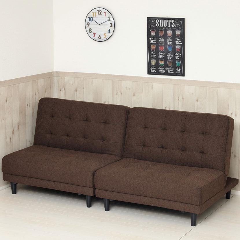 2人掛けソファ ソファベッド リクライニング 幅880×奥行900×高さ750mm | クロシオ | 02