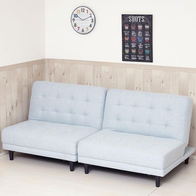 2人掛けソファ ソファベッド リクライニング 幅880×奥行900×高さ750mm | クロシオ | 03