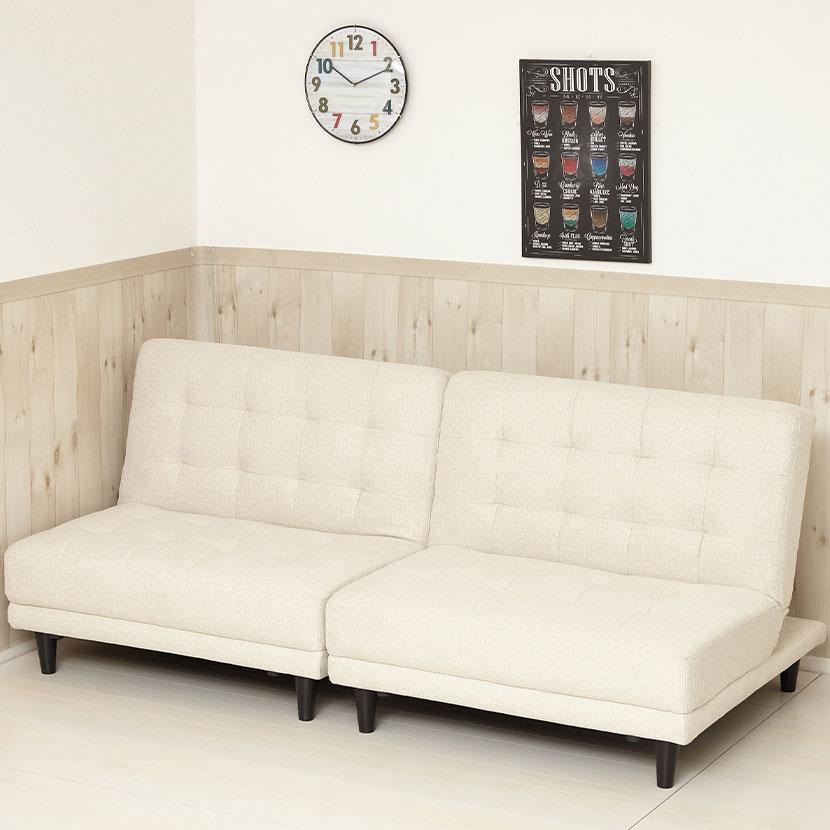 2人掛けソファ ソファベッド リクライニング 幅880×奥行900×高さ750mm | クロシオ | 04