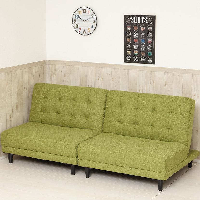 2人掛けソファ ソファベッド リクライニング 幅880×奥行900×高さ750mm | クロシオ | 05