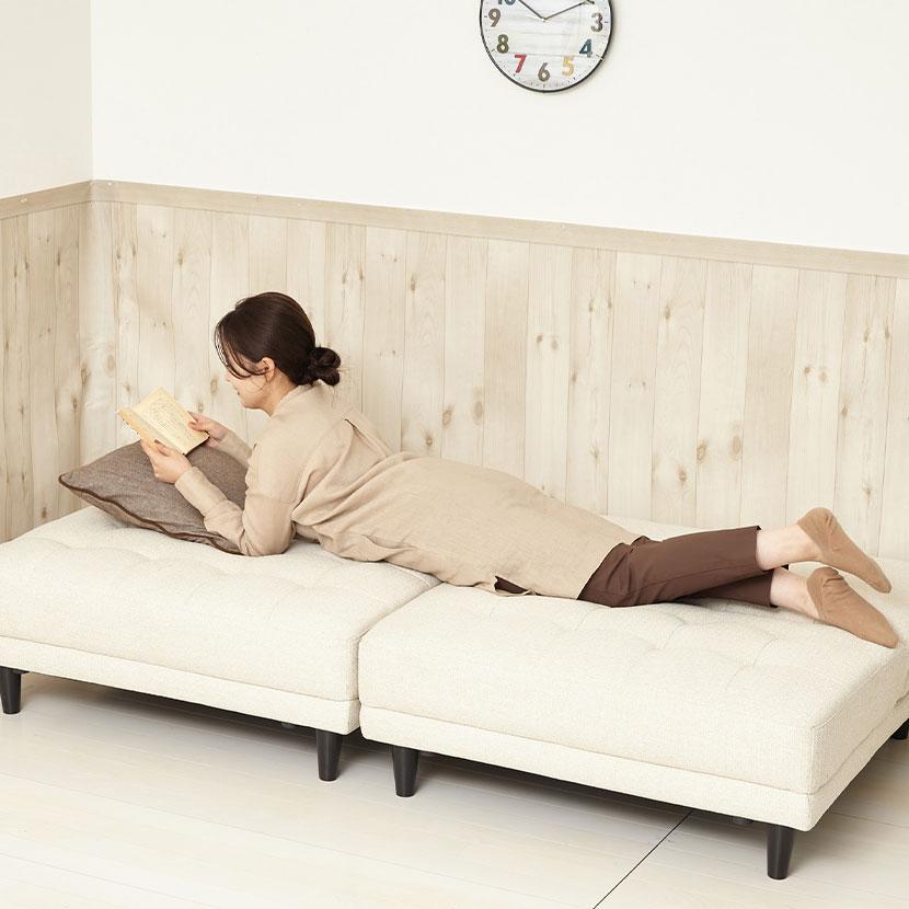 2人掛けソファ ソファベッド リクライニング 幅880×奥行900×高さ750mm | クロシオ | 07