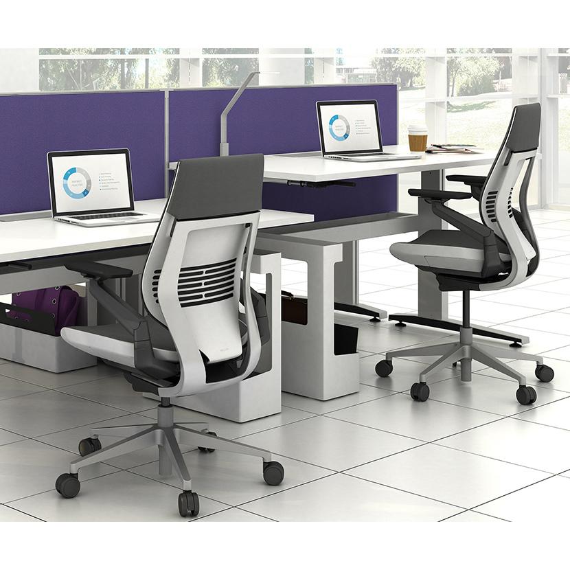 オフィスチェア Steelcase ジェスチャー Gesture シェルバック プラチナベース シーガルシェル マールアーム スチールケース 442A30LL 5S26 5S26 デスクチェアの画像