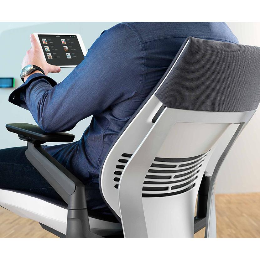 オフィスチェア Steelcase ジェスチャー Gesture シェルバック プラチナベース シーガルシェル マールアーム スチールケース 442A30LL 5S26 5S26 デスクチェアの画像