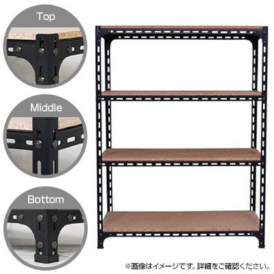 本体 スチールアングル棚 収納棚 軽量 70kg 4段 幅300×奥行300×高さ1500mmの画像