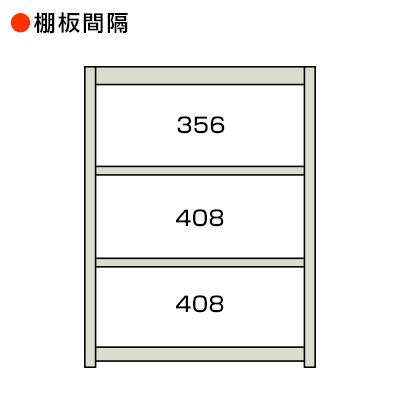 通常盤セット 本体 スチールラック 収納 業務用 中量 300kg-単体 4段 幅1500×奥行750×高さ1500mm KT-KRM-157515-S4