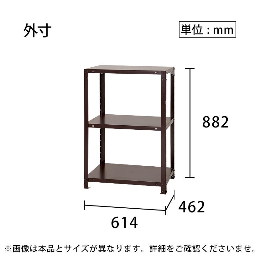 本体 スチールラック 収納 業務用 スリムラック 40kg 3段 幅600×奥行450×高さ900mm KT-NSTR-337｜officecom｜06