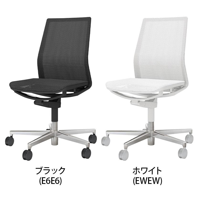 コクヨ ファブレ FABRE メッシュタイプ ポリッシュ脚 肘なし ナイロンキャスター オフィスチェア C01-P101MW_4