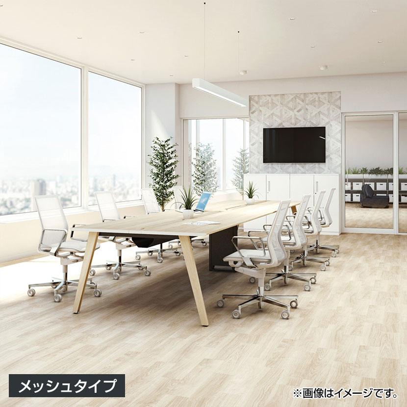 コクヨ ファブレ FABRE メッシュタイプ ホワイト脚 肘なし 本体ホワイト ナイロンキャスター オフィスチェア C01-W101MW-WEWEW3の画像