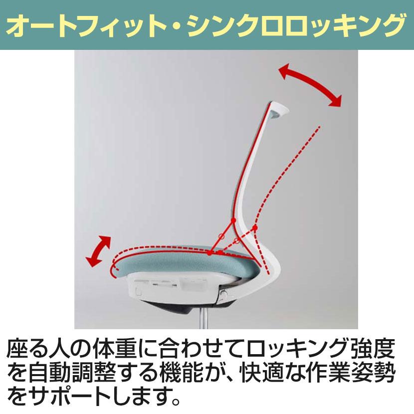 オフィスチェア コクヨ チェア ミトラ2 ホワイト脚 スタンダードバック 肘無 ランバーサポート無 メッシュ 本体ホワイトグレー ナイロンキャスター C04-W100MWの画像