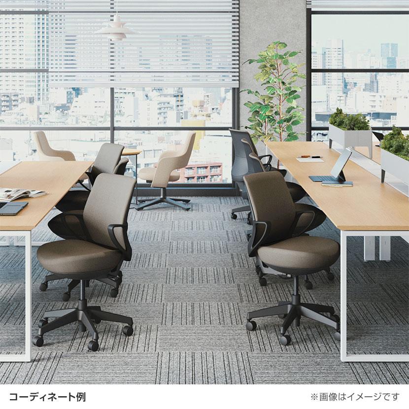 コクヨ ピコラリビナ picora livina スタンダードタイプ ミニバック 布張り ブラック脚 本体ホワイトグレー ゴム単輪キャスター オフィスチェア C10-B19CG-E1_11