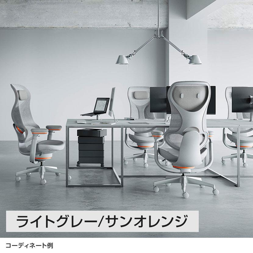 コクヨ イングクラウド ingCloud ヘッドレスト付き 可動肘 ナイロンキャスター 背メッシュ オフィスチェア メッシュチェア デスクチェア パソコンチェア 在宅の画像
