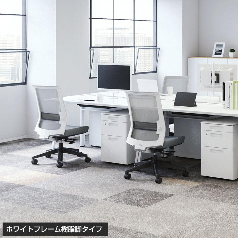 コクヨ エントリー2 ENTRY2 オフィスチェア アルミ脚 ブラックフレーム 肘無し ナイロンキャスター デスクチェア メッシュチェア CCR-ET2A301の画像