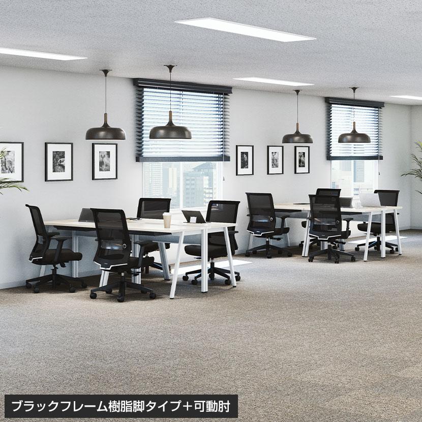 コクヨ/KOKUYO エントリー2 6脚セット チェアー 背ブラック・座ブラック 樹脂脚 ナイロンキャスター 中古家具 店頭引取歓迎 ■R10320 コクヨ エントリー2 チェアー 背ブラック・座ブラック 樹脂脚 ナイロン