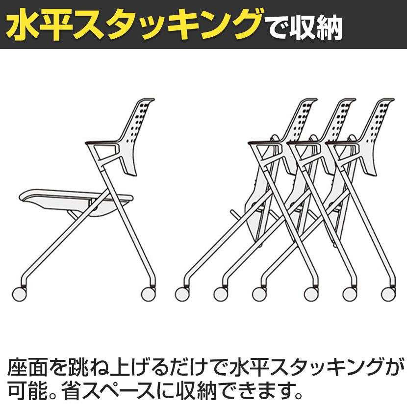 KOKUYO（コクヨ） 会議イス Piega ピエガ 背クッションタイプ ホワイト