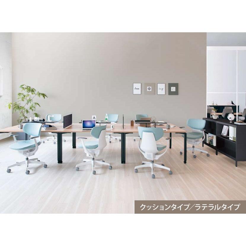 オフィスチェア コクヨ チェア ワークチェア イング ing クッション バーチカル ブラックシェル 樹脂脚 T型肘 ナイロンキャスター CR-G3203E6の画像