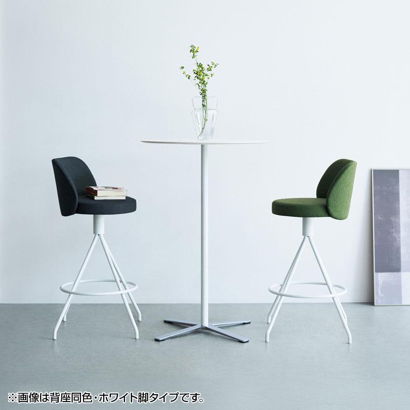コクヨ コーデ COODE ラウンジチェア 固定脚 ハイタイプ 背座回転 肘なし ブラック塗装脚 背座クッション 背座別色 K04-B720CCの画像