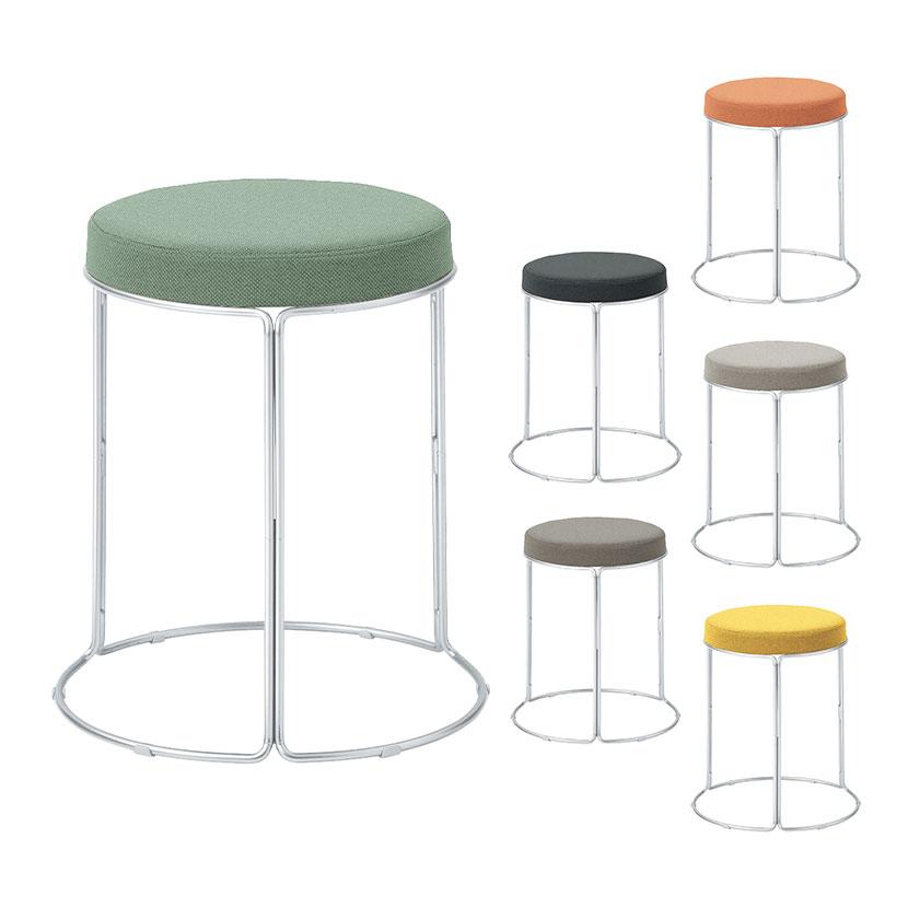 【返品交換不可】 コクヨ KOKUYO CK-750 メッキ脚 ミドルタイプ 丸椅子 スツール スツール