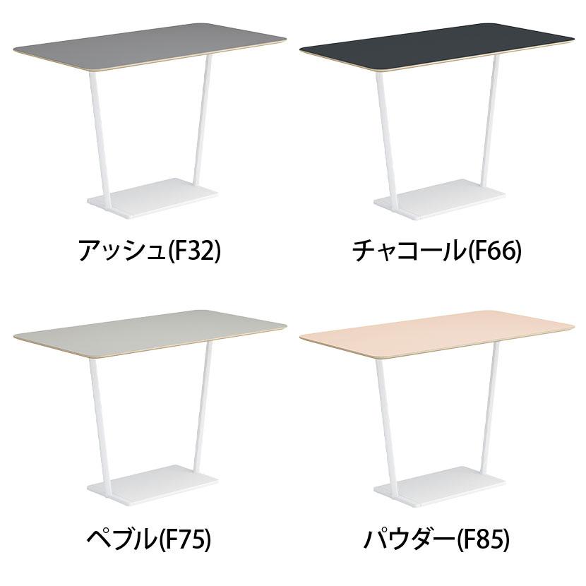 コクヨ リージョン ラウンジテーブル T字脚 ハイテーブル 幅1600×奥行900×高さ1004mm 角形 リノリウム天板 脚ホワイト LT-RG169HSAAFの画像