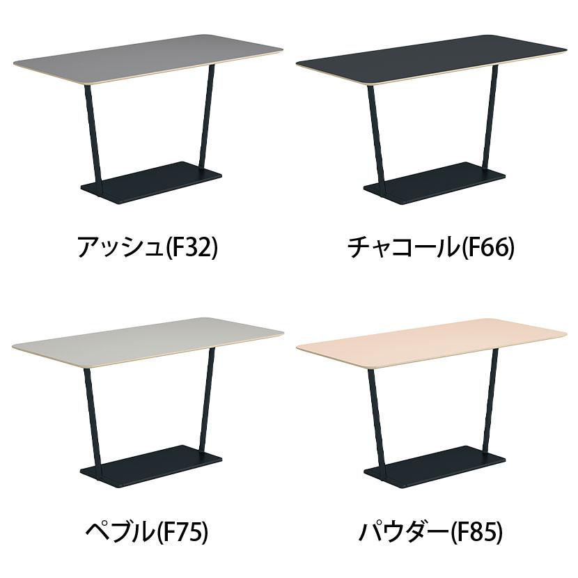 コクヨ リージョン ラウンジテーブル T字脚 ミドルハイテーブル 幅1800×奥行900×高さ904mm 角形 リノリウム天板 脚ブラック LT-RG189MHE6AFの画像
