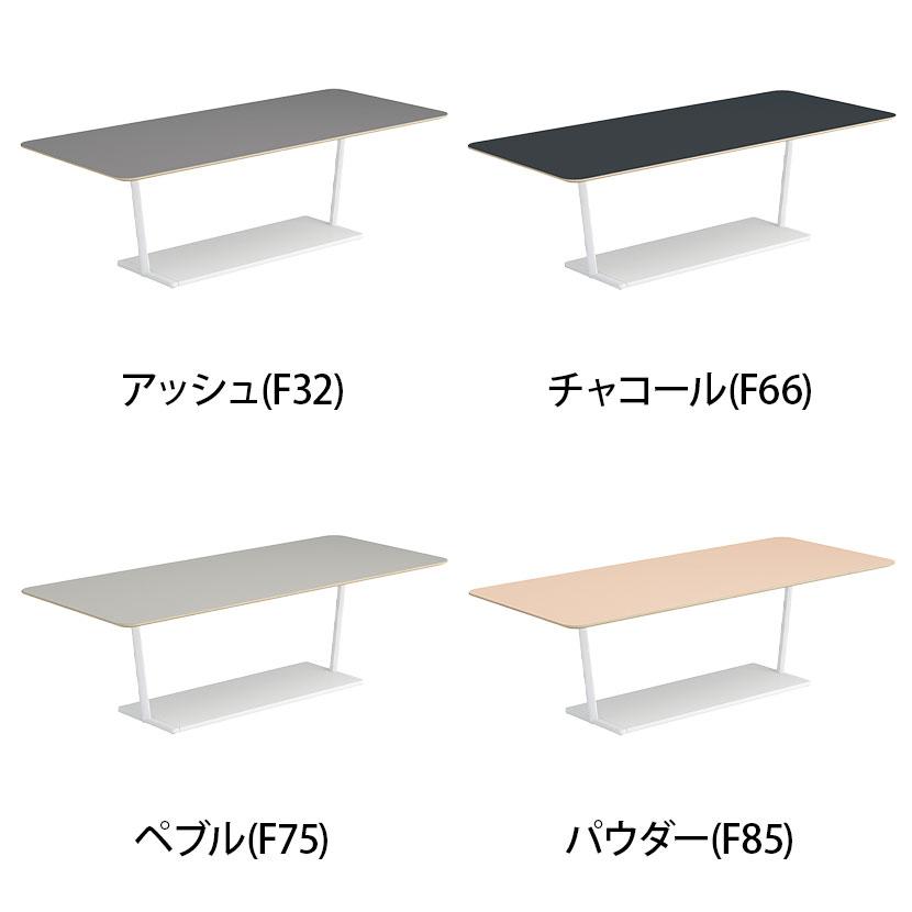 コクヨ リージョン ラウンジテーブル T字脚 ミドルローテーブル 幅2100×奥行900×高さ624mm 角形 リノリウム天板 LT-RG219MLSAAFの画像
