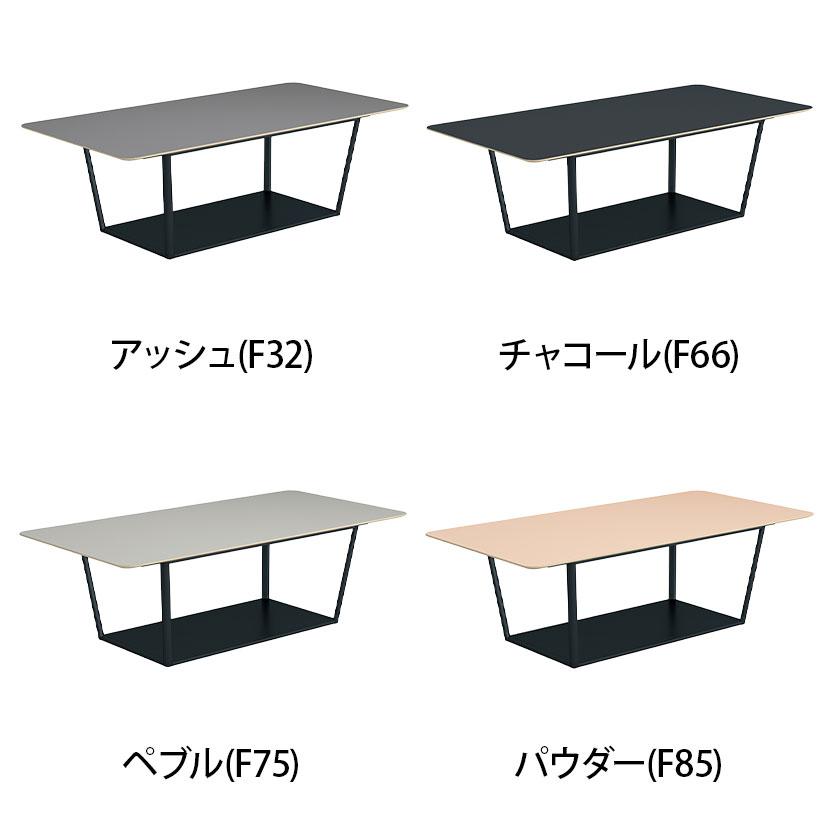 コクヨ リージョン ラウンジテーブル ボックス脚 ミドルテーブル 幅2400×奥行1200×高さ724mm 角形 リノリウム天板 脚ブラック LT-RG2412ME6AF｜officecom｜03