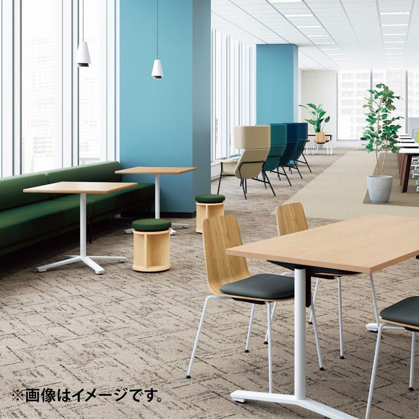 コクヨ VIENA ビエナ ミーティングテーブル 天板固定 正方形 単柱脚 塗装脚 アジャスター脚 ロング脚 幅1050×奥行1050×高さ720mm MT-V1010の画像
