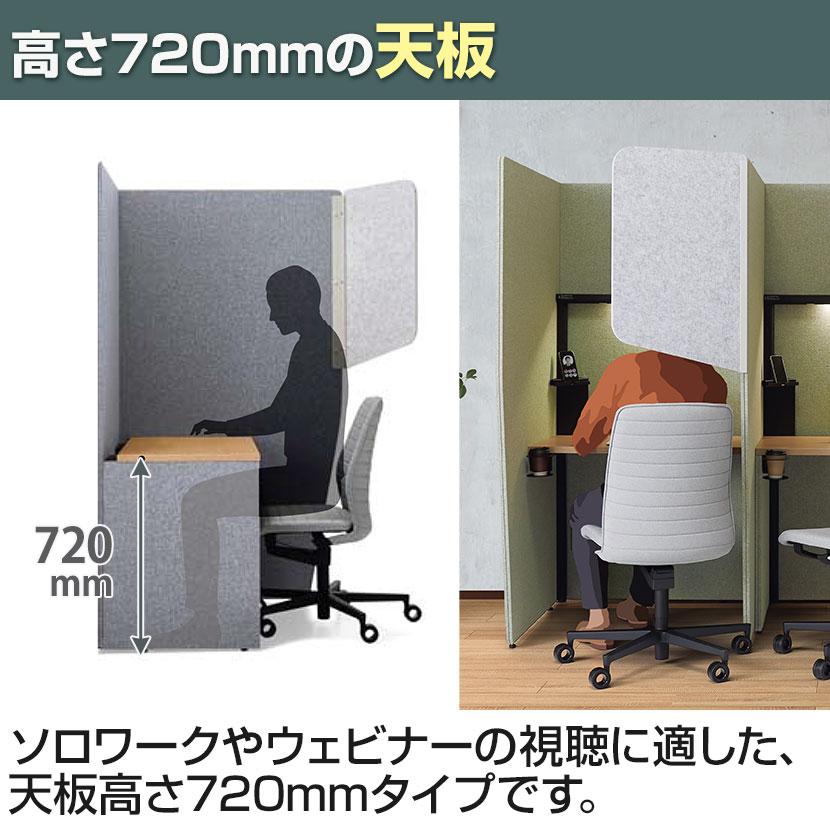 コクヨ ヴェルテ 2.0side左用 バックパネル有 メラミン天板 天板ホワイト ハイグレード張地 幅880mm×奥行1265mm×高さ1805mm 天板高さ720mm PVE-S8LMBNMH_10
